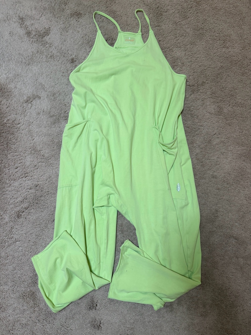 Free People Lime Green hot shot onesie